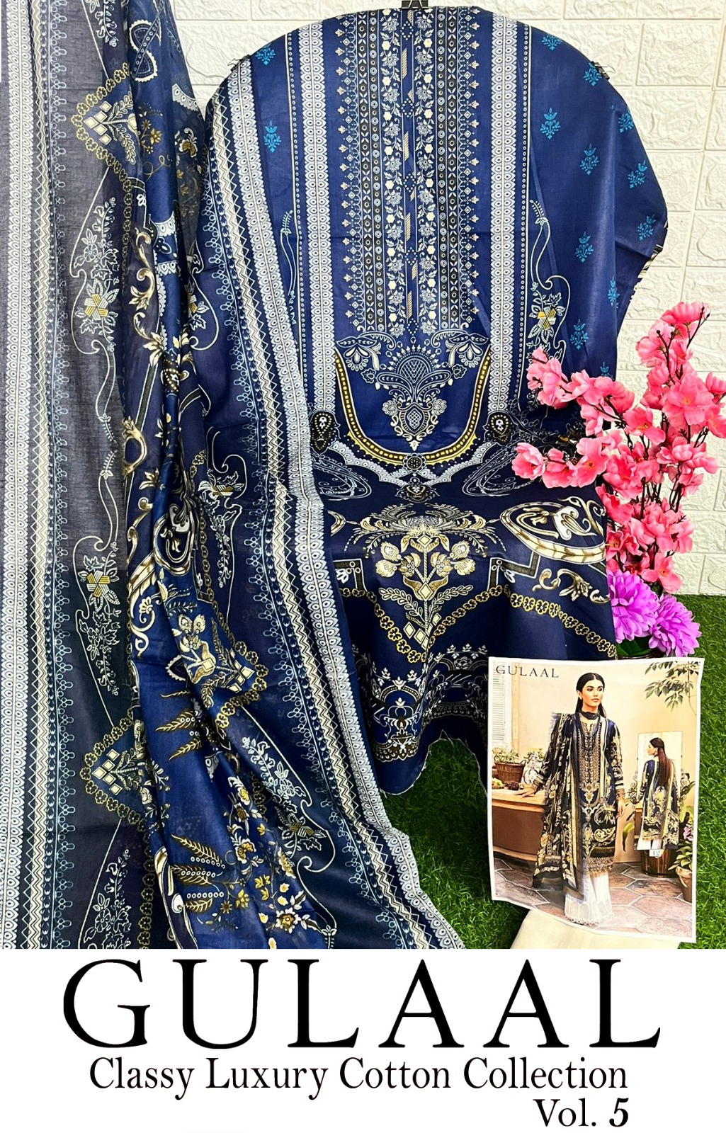 Vardan Ethnic Gulaal Classy Luxury Cotton Collection Vol 5 Pure Cotton Wholesale Pakistani Salwar Suit Catalog — Wholesale Salwar Suits, MPA wholesale from Surat — view 18