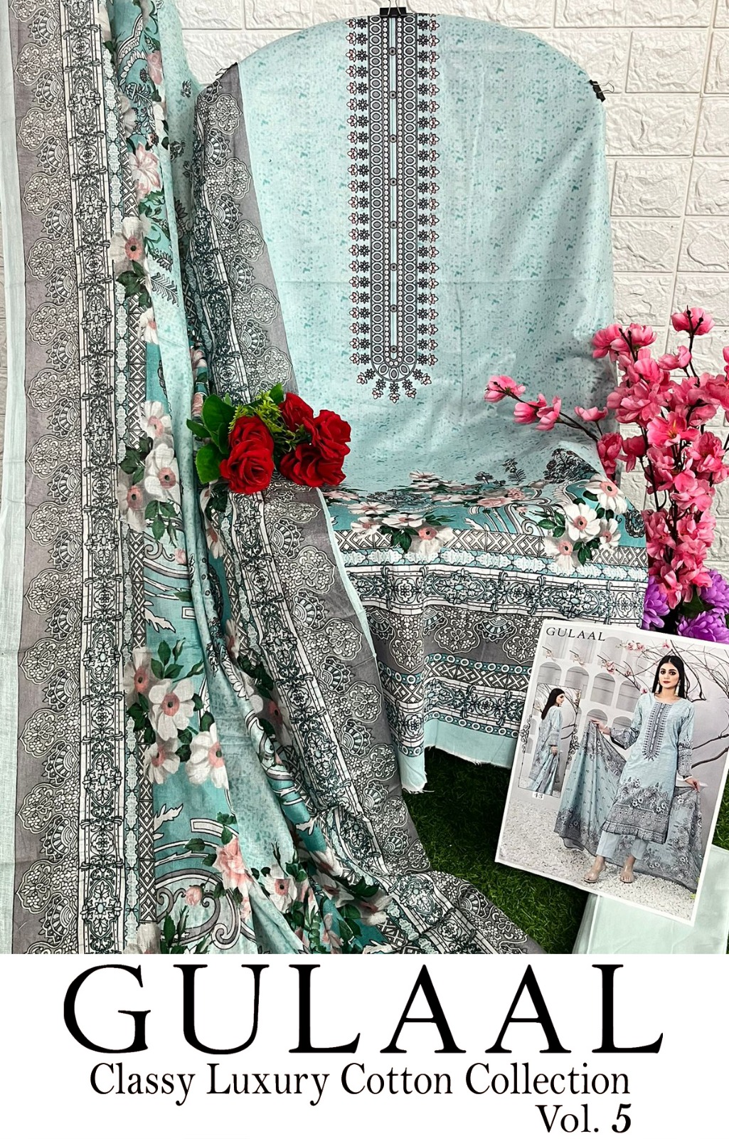 Vardan Ethnic Gulaal Classy Luxury Cotton Collection Vol 5 Pure Cotton Wholesale Pakistani Salwar Suit Catalog — Wholesale Salwar Suits, MPA wholesale from Surat — view 19