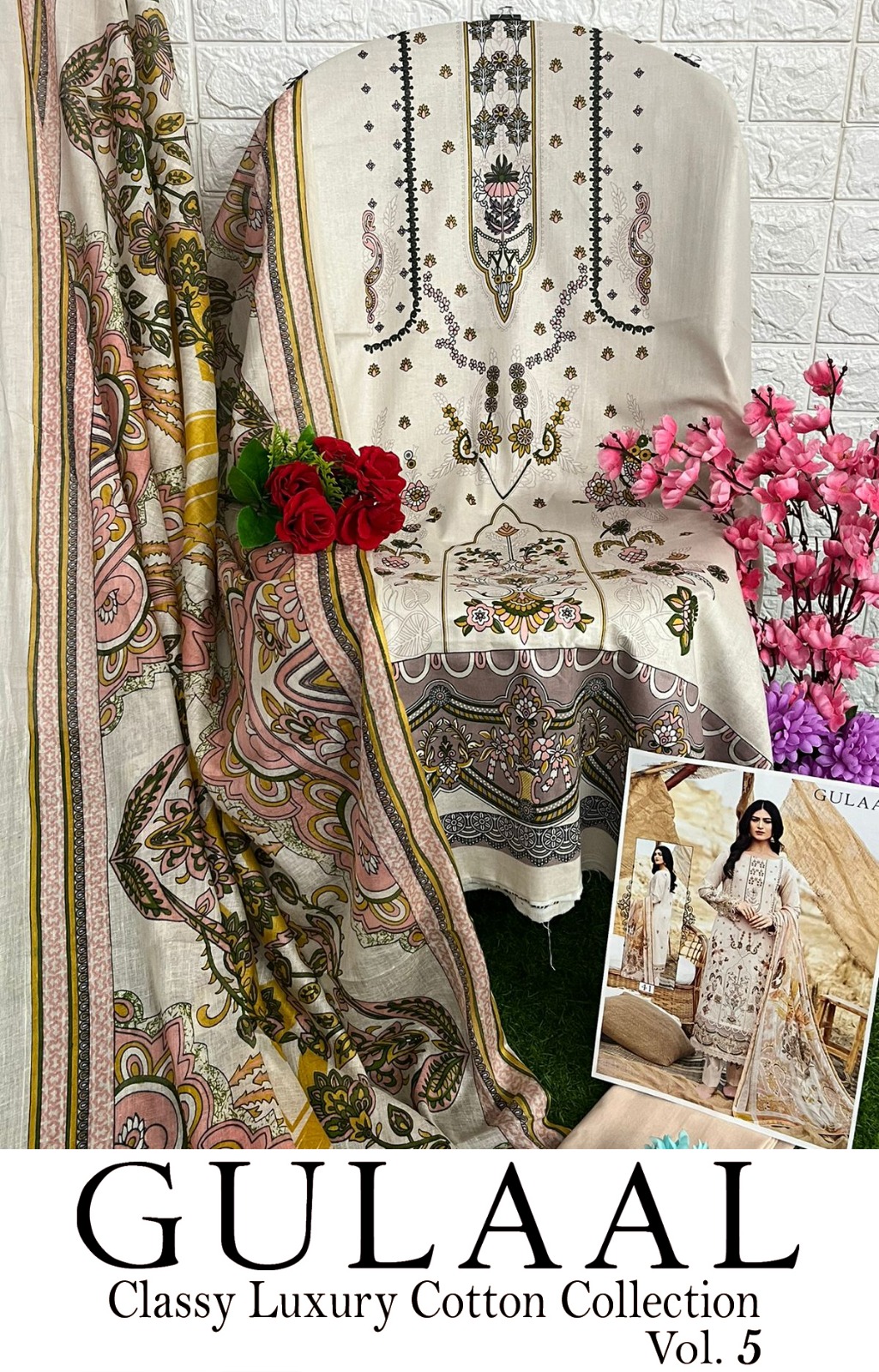 Vardan Ethnic Gulaal Classy Luxury Cotton Collection Vol 5 Pure Cotton Wholesale Pakistani Salwar Suit Catalog — Wholesale Salwar Suits, MPA wholesale from Surat — view 20