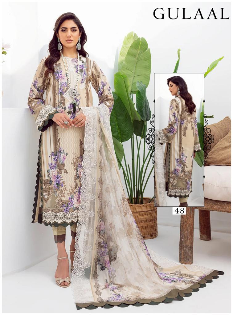 Sana Maryam Gulaal Classy Luxury Cotton Collection Vol 5 Cotton Wholesale Salwar Suit Catalog — Wholesale Salwar Suits, MPA wholesale from Surat - Gallery Image 8