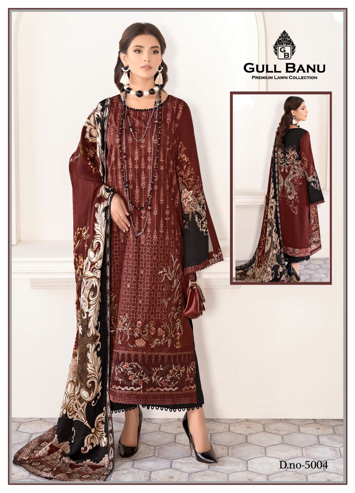 Gull Aahmed Gull Banu Vol 5 Lawn Cotton Wholesale Pakistani Salwar Suit Catalog — Wholesale Salwar Suits, MPA wholesale from Surat - Gallery Image 5