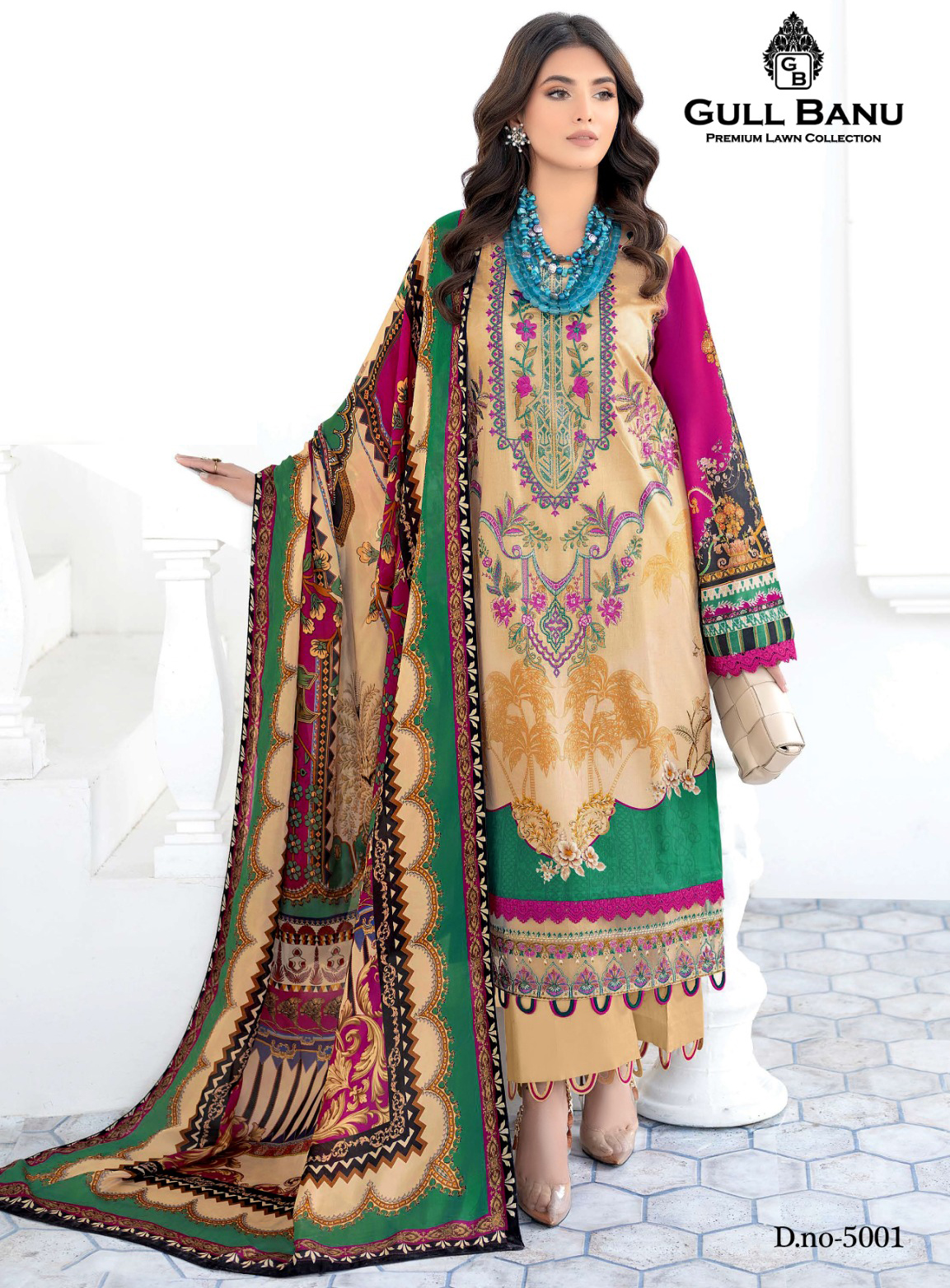 Gull Aahmed Gull Banu Vol 5 Lawn Cotton Wholesale Pakistani Salwar Suit Catalog — Wholesale Salwar Suits, MPA wholesale from Surat — view 1