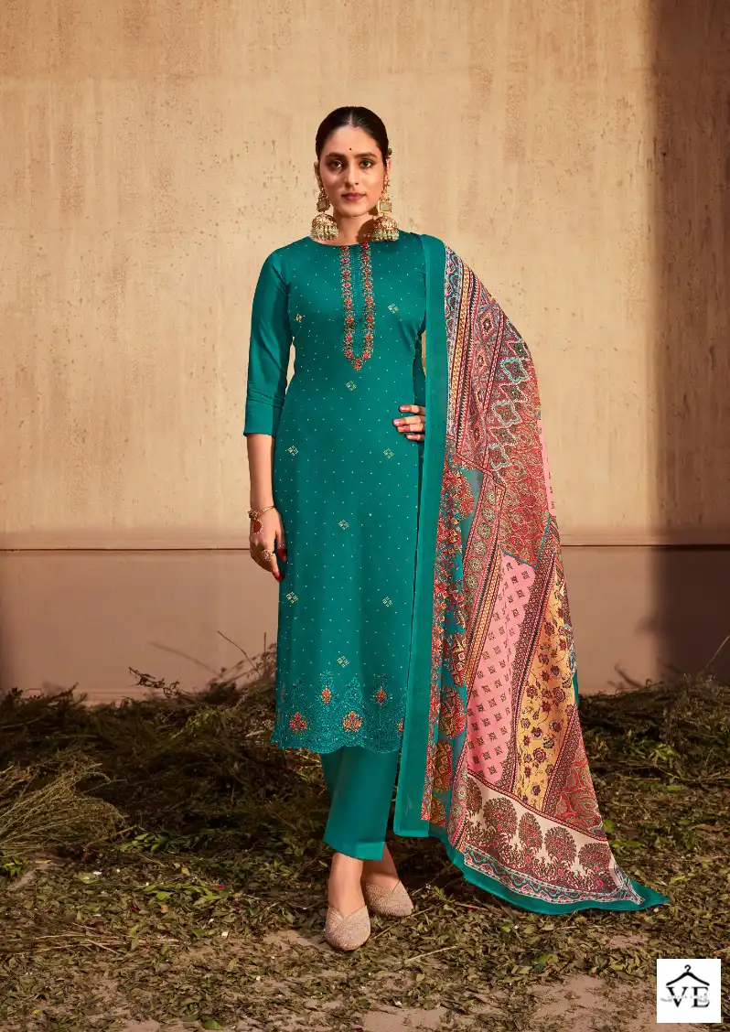 Belliza Gulzaar 100% Pure Heavy Jam Wholesale Salwar Suit Catalog — Wholesale Salwar Suits, Belliza Designer wholesale from Surat - Gallery Image 5