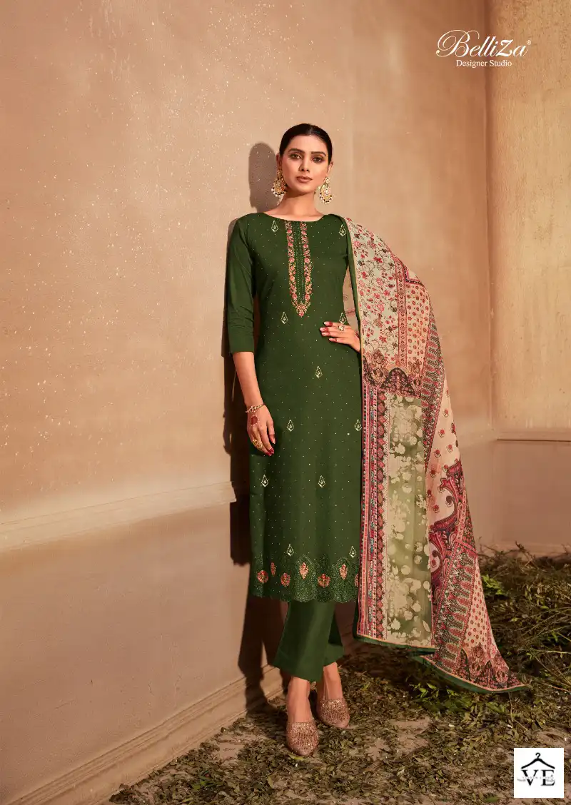 Belliza Gulzaar 100% Pure Heavy Jam Wholesale Salwar Suit Catalog — Wholesale Salwar Suits, Belliza Designer wholesale from Surat - Gallery Image 7