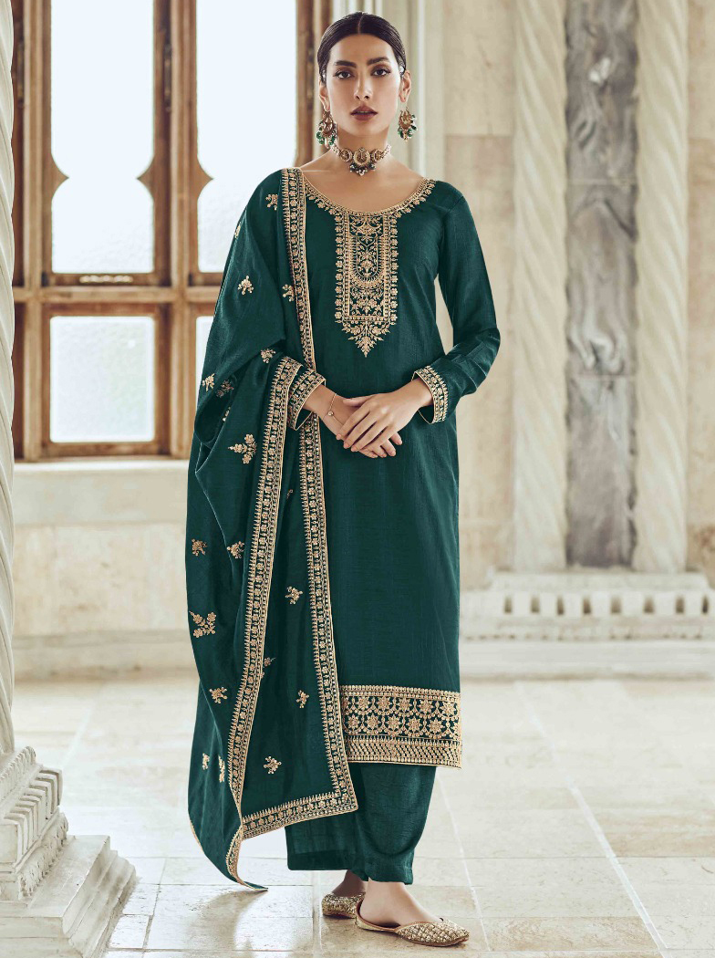 Aashirwad Gunjan Premium Silk Wholesale Designer Salwar Suit Catalog — Wholesale Salwar Suits, Aashirwad Creation wholesale from Surat — view 1