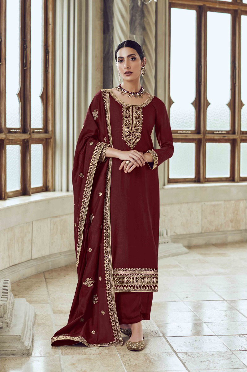Aashirwad Gunjan Premium Silk Wholesale Designer Salwar Suit Catalog — Wholesale Salwar Suits, Aashirwad Creation wholesale from Surat - Gallery Image 7