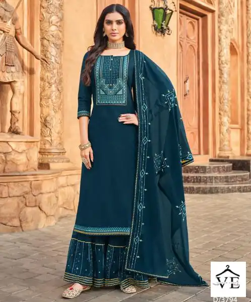 Vardan Ethnic Ghoomar Dark Pure Cotton Wholesale Readymade Salwar Suit Catalog