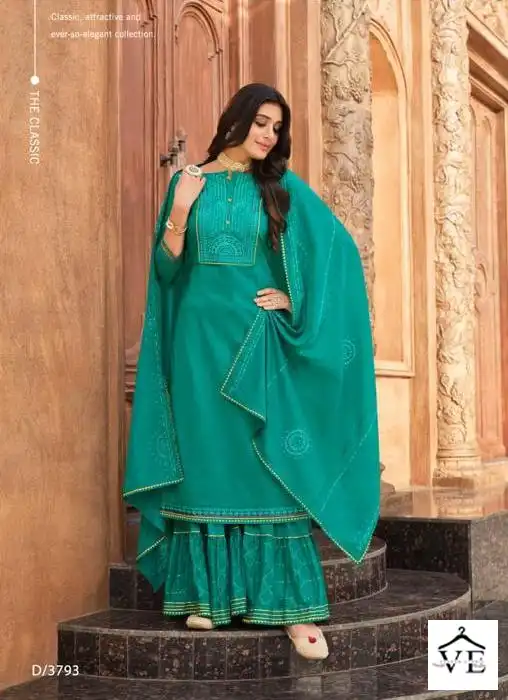 Vardan Ethnic Ghoomar Dark Pure Cotton Wholesale Readymade Salwar Suit Catalog - Image 4