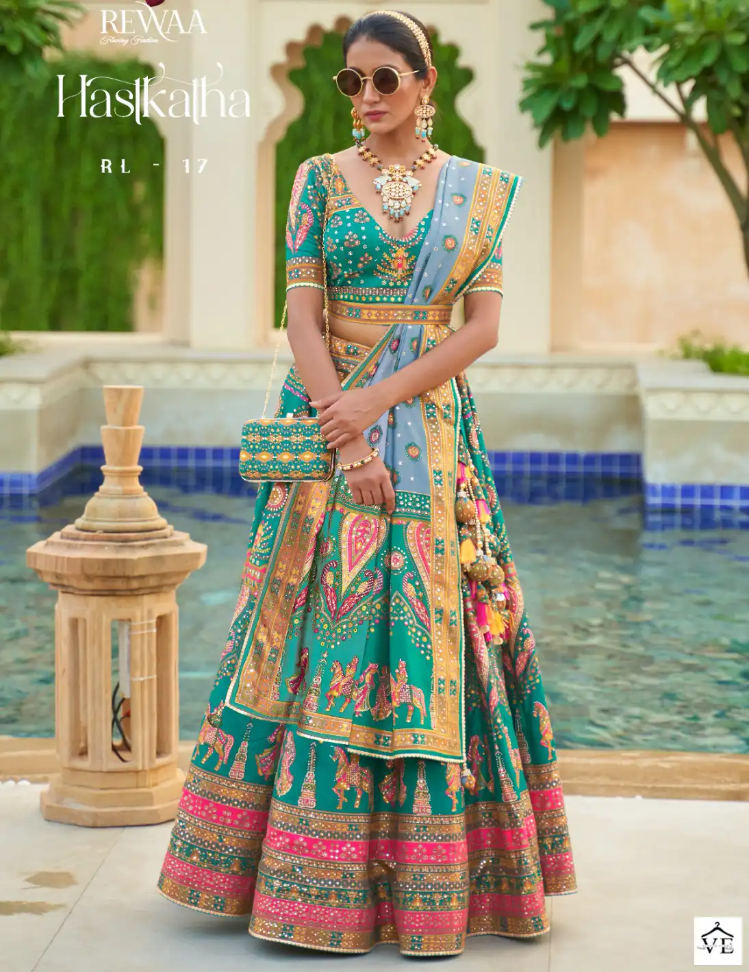Rewaa Hastkatha Rajwadi Silk Wholesale Lehenga Catalog
