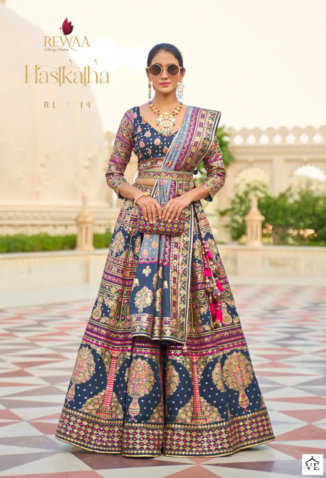 Rewaa Hastkatha Rajwadi Silk Wholesale Lehenga Catalog - Image 7