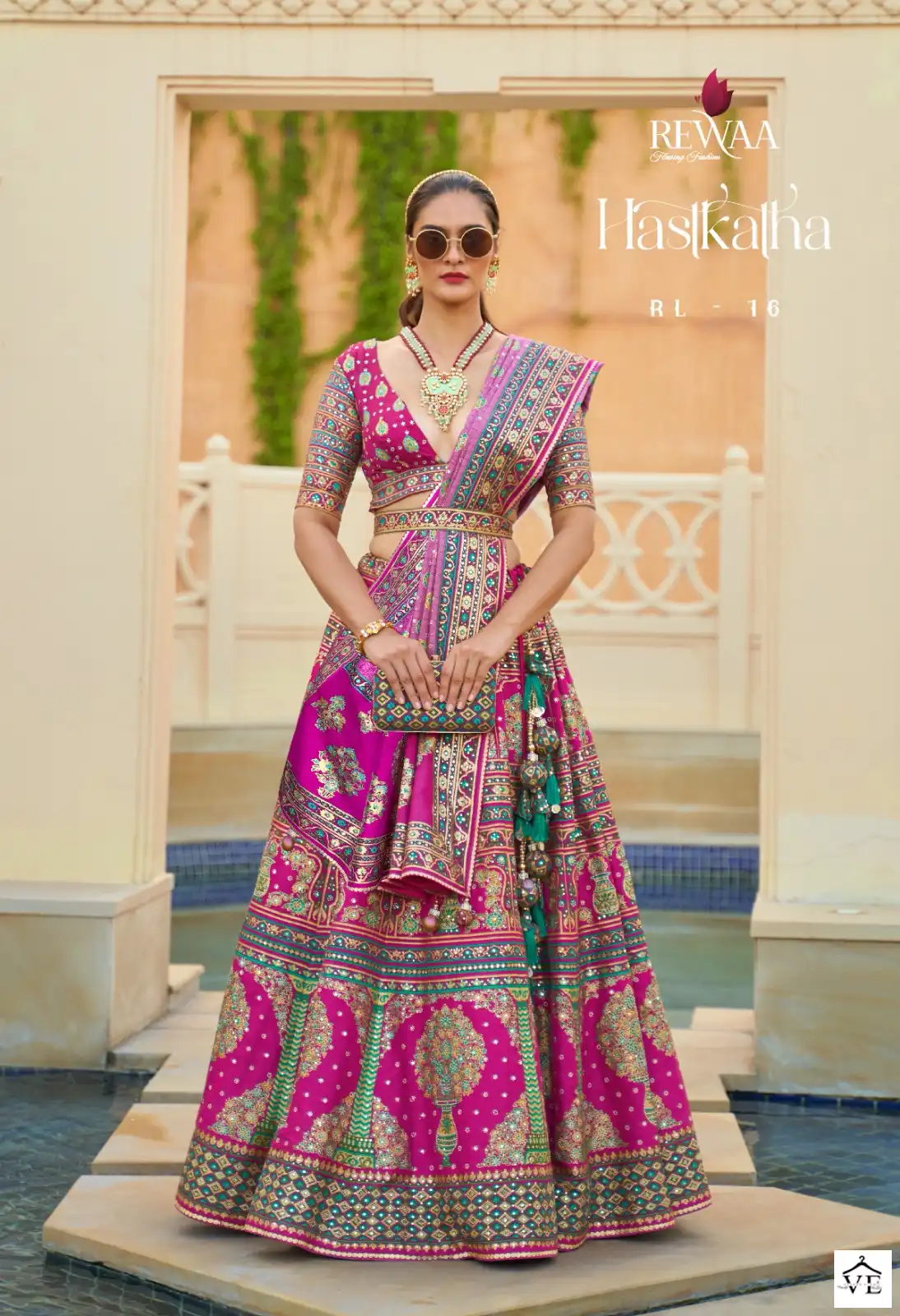 Rewaa Hastkatha Rajwadi Silk Wholesale Lehenga Catalog - Image 9
