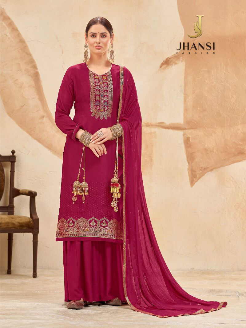 Vardan Ethnic Heer Pure Dola Jacquard Wholesale Designer Salwar Suit Catalog — Wholesale Salwar Suits, MPA wholesale from Surat - Gallery Image 2