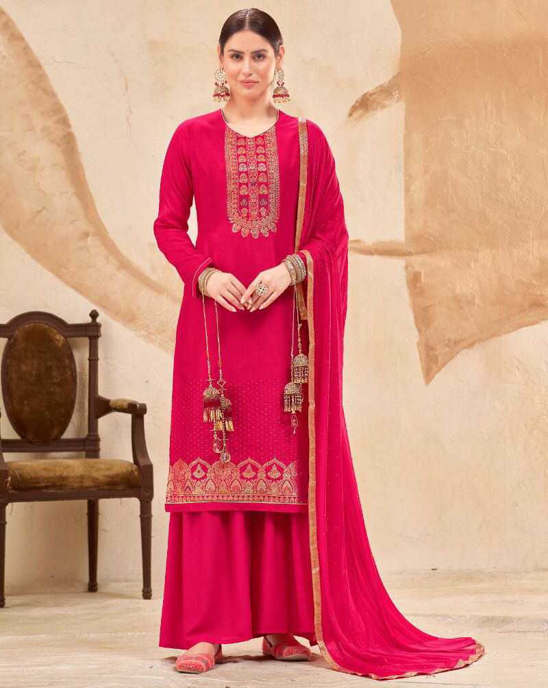 Vardan Ethnic Heer Pure Dola Jacquard Wholesale Designer Salwar Suit Catalog — Wholesale Salwar Suits, MPA wholesale from Surat — view 1