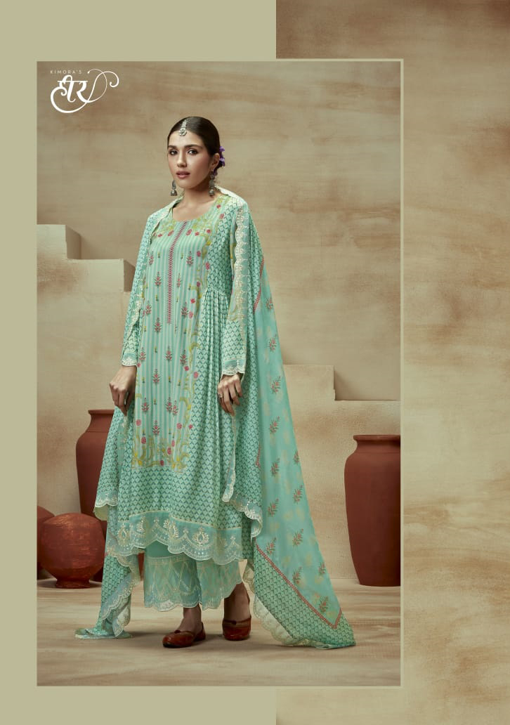 Kimora Heer Husn Pure Muslin Wholesale Designer Salwar Suit Catalog — Wholesale Salwar Suits, MPA wholesale from Surat — view 2