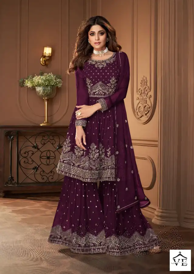 Aashirwad Heroine Gold Real Georgette Wholesale Designer Readymade Suits Catalog — Wholesale Salwar Suits, Aashirwad Creation wholesale from Surat - Gallery Image 4