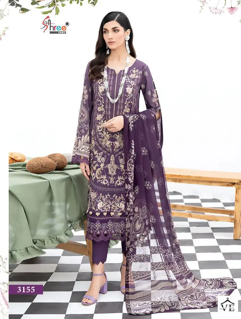 Shree Fabs Chevron Luxury Lawn Collection Vol 16 Pure Lawn Wholesale Pakistani Suits Catalog — Wholesale Salwar Suits, MPA wholesale from Surat — view 6