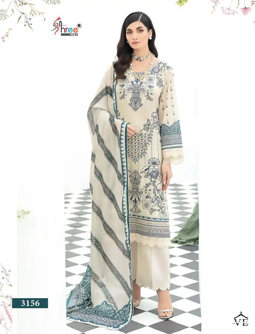 Shree Fabs Chevron Luxury Lawn Collection Vol 16 Pure Lawn Wholesale Pakistani Suits Catalog — Wholesale Salwar Suits, MPA wholesale from Surat — view 7