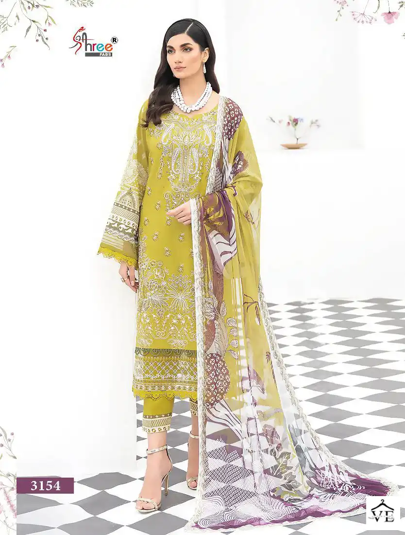 Shree Fabs Chevron Luxury Lawn Collection Vol 16 Pure Lawn Wholesale Pakistani Suits Catalog — Wholesale Salwar Suits, MPA wholesale from Surat — view 8