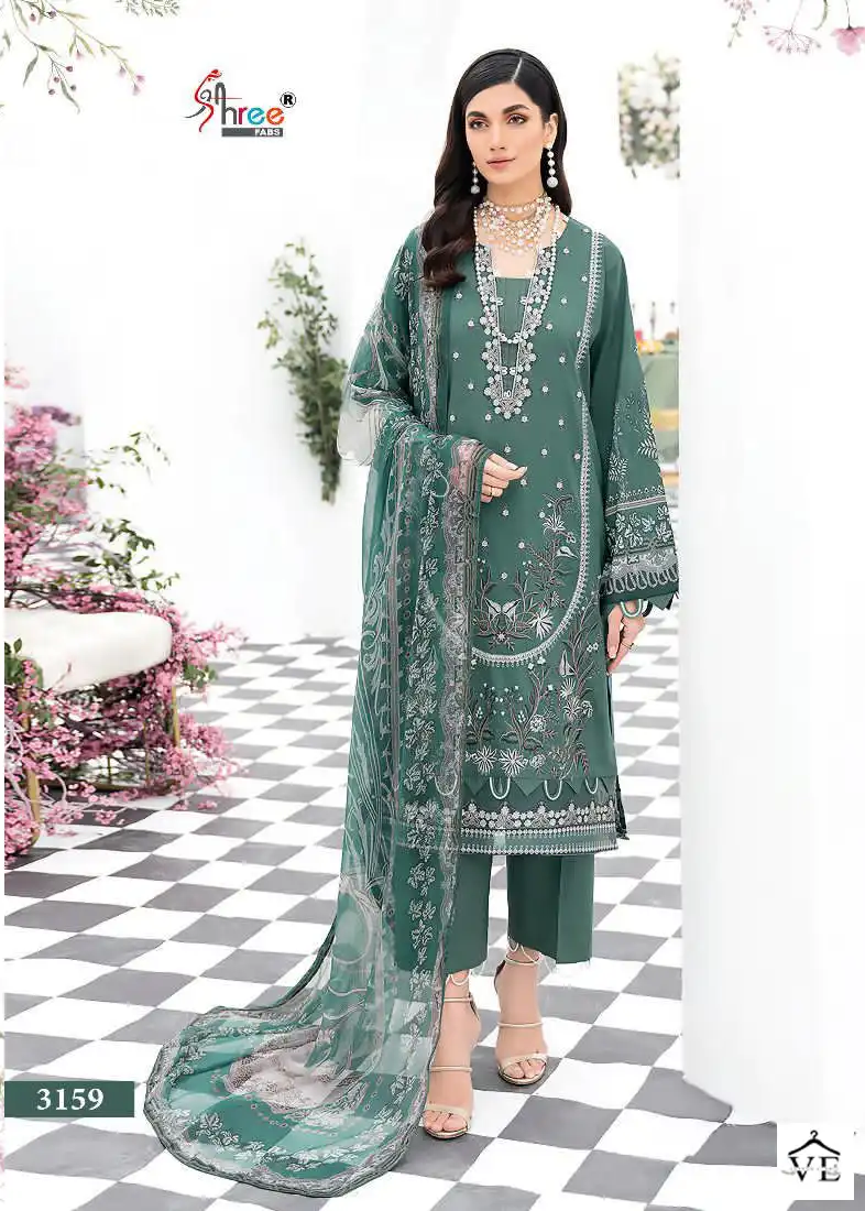 Shree Fabs Chevron Luxury Lawn Collection Vol 16 Pure Lawn Wholesale Pakistani Suits Catalog — Wholesale Salwar Suits, MPA wholesale from Surat — view 2