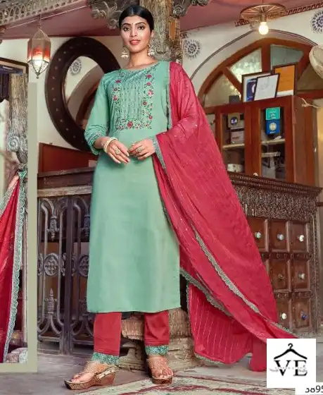 Vardan Ethnic Hi Five Jercy Silk Wholesale Readymade Salwar Suit Catalog — Wholesale Salwar Suits, MPA wholesale from Surat — view 1