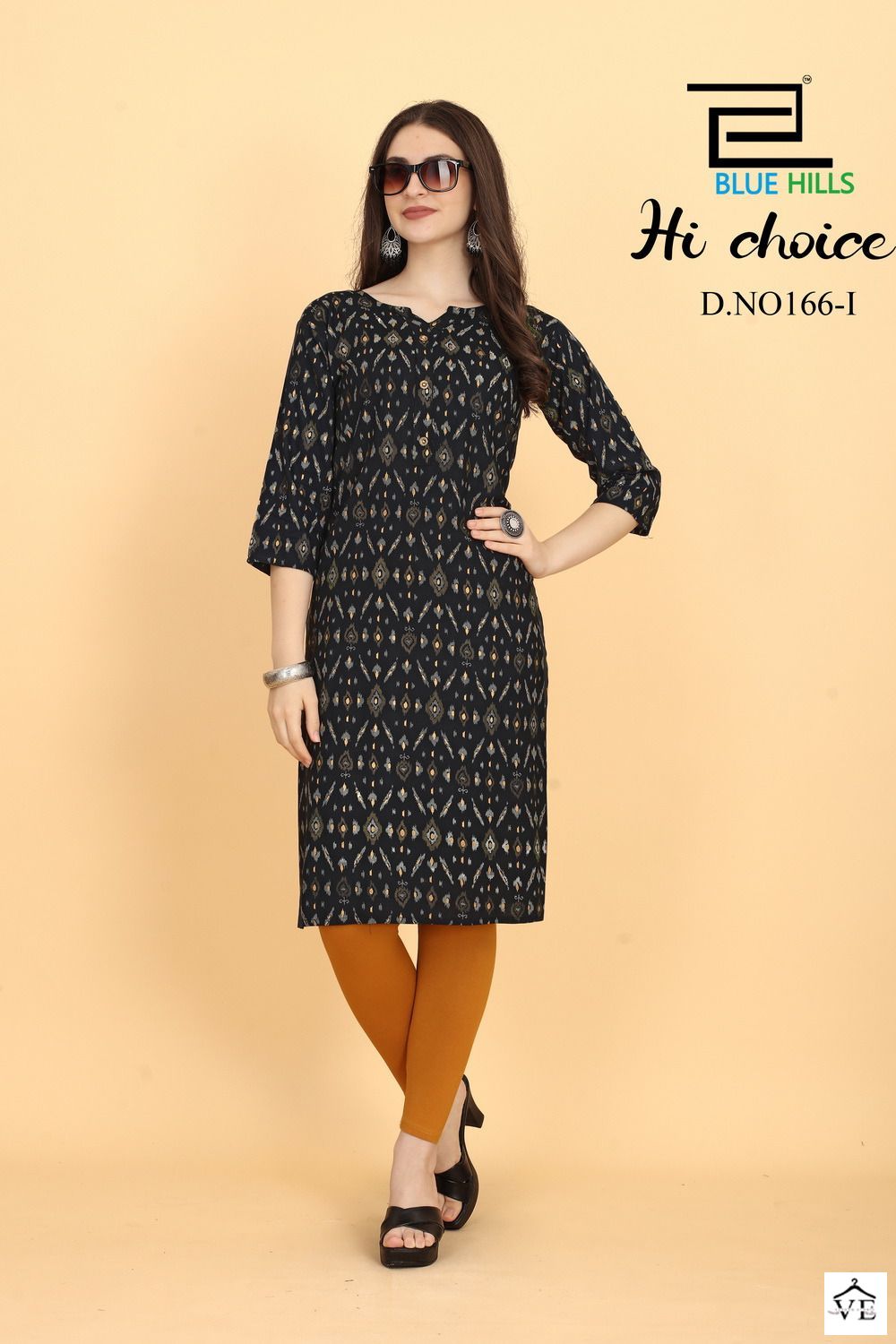 Blue Hills Hichoice Rayon 14 Kg Wholesale Straight Kurti Catalog — Wholesale Kurtis, MPA wholesale from Surat - Gallery Image 4