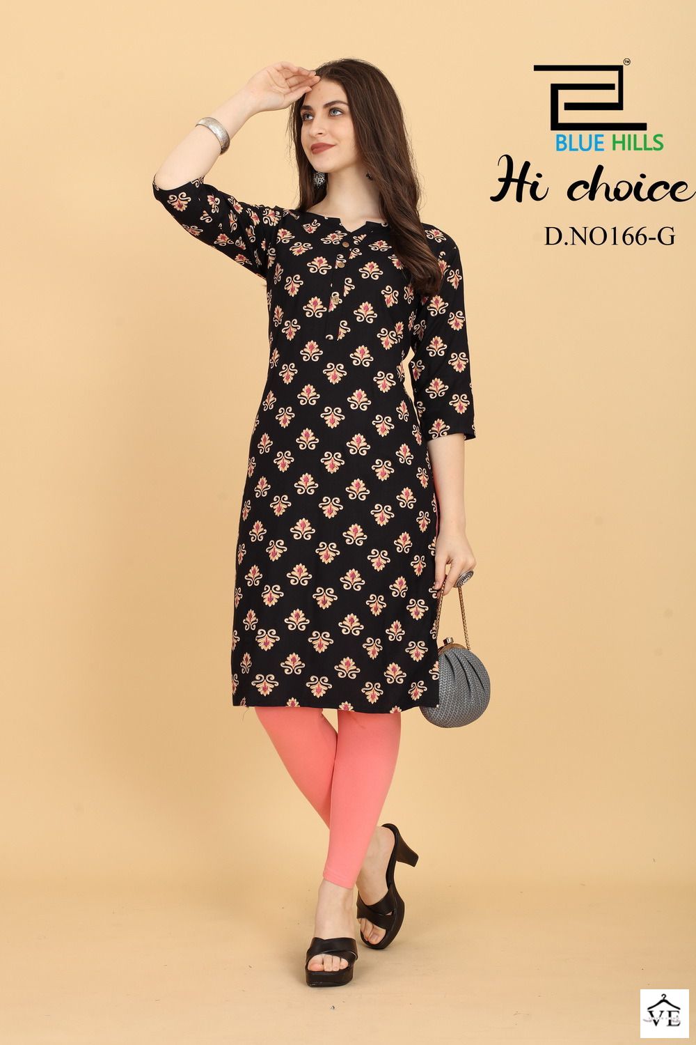 Blue Hills Hichoice Rayon 14 Kg Wholesale Straight Kurti Catalog — Wholesale Kurtis, MPA wholesale from Surat - Gallery Image 7