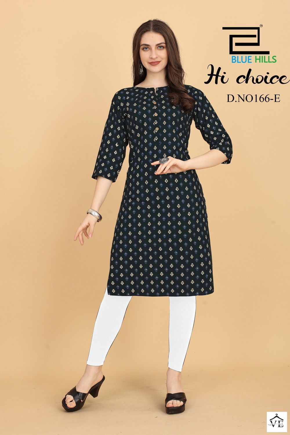Blue Hills Hichoice Rayon 14 Kg Wholesale Straight Kurti Catalog — Wholesale Kurtis, MPA wholesale from Surat - Gallery Image 9