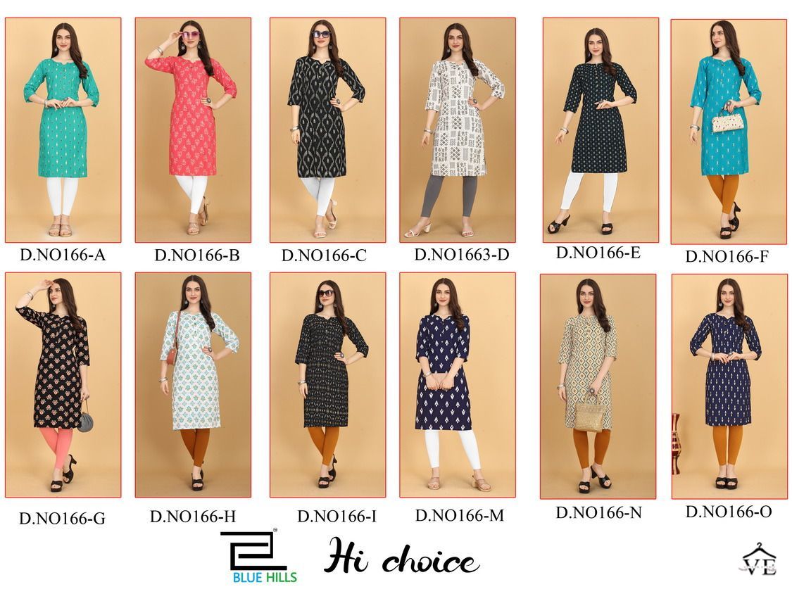 Blue Hills Hichoice Rayon 14 Kg Wholesale Straight Kurti Catalog — Wholesale Kurtis, MPA wholesale from Surat — view 13