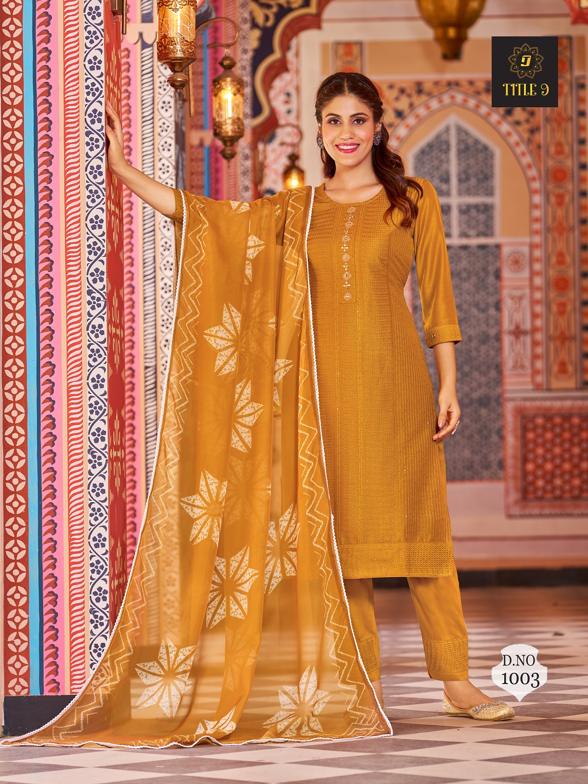 Vardan Ethnic Inaya Silk Wholesale Readymade Salwar Suit Catalog — Wholesale Salwar Suits, MPA wholesale from Surat - Gallery Image 3