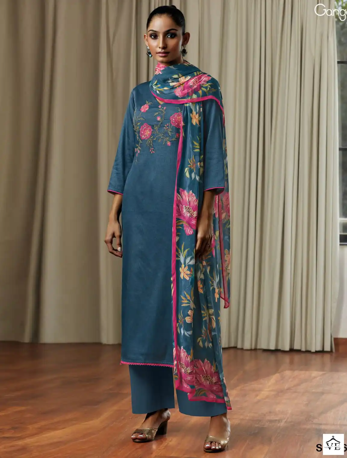 Ganga Inna 1316 Premium Cotton Satin Wholesale Designer Salwar Suit Catalog — Wholesale Salwar Suits, Ganga wholesale from Surat — view 1