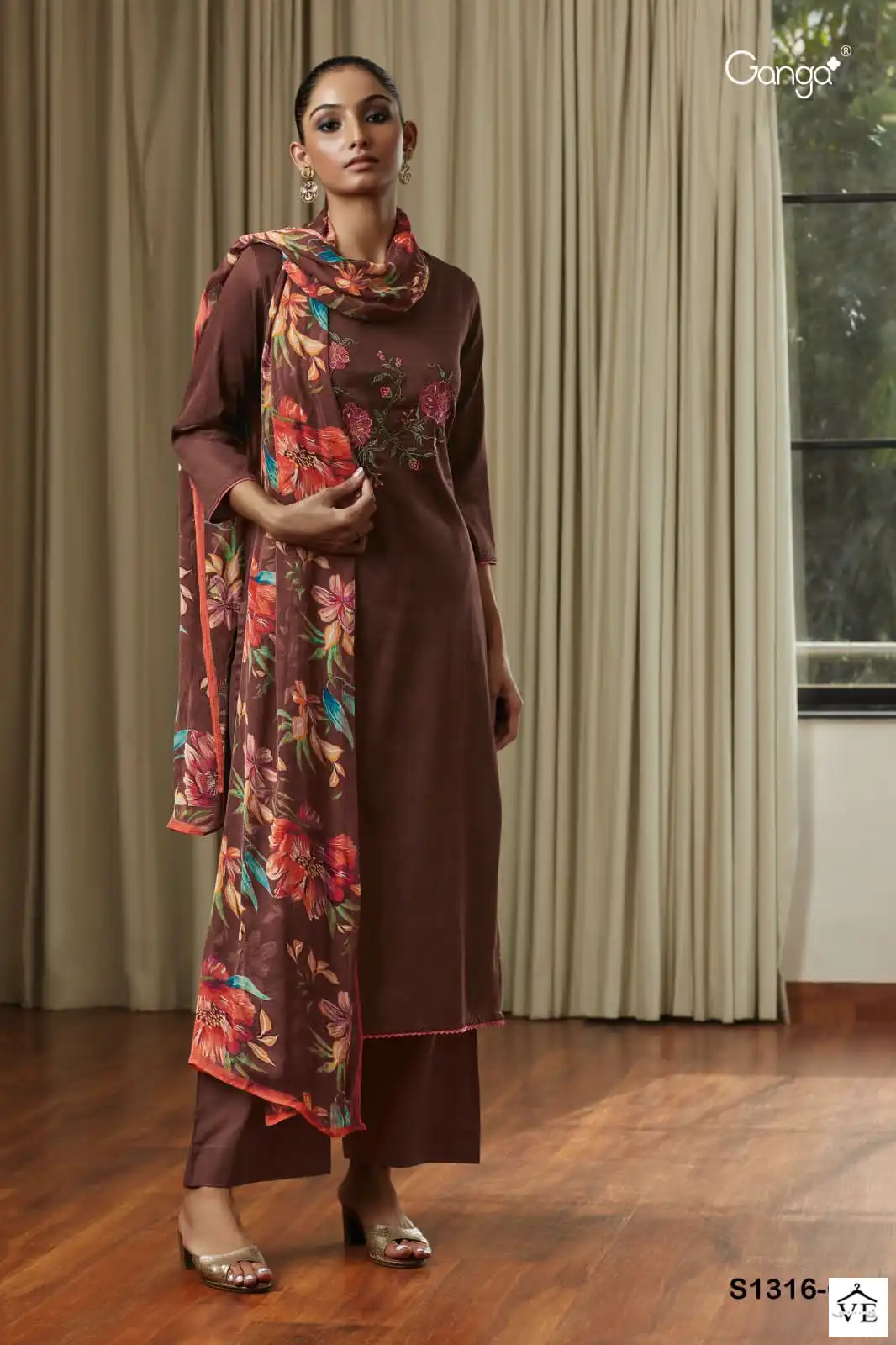 Ganga Inna 1316 Premium Cotton Satin Wholesale Designer Salwar Suit Catalog — Wholesale Salwar Suits, Ganga wholesale from Surat - Gallery Image 3