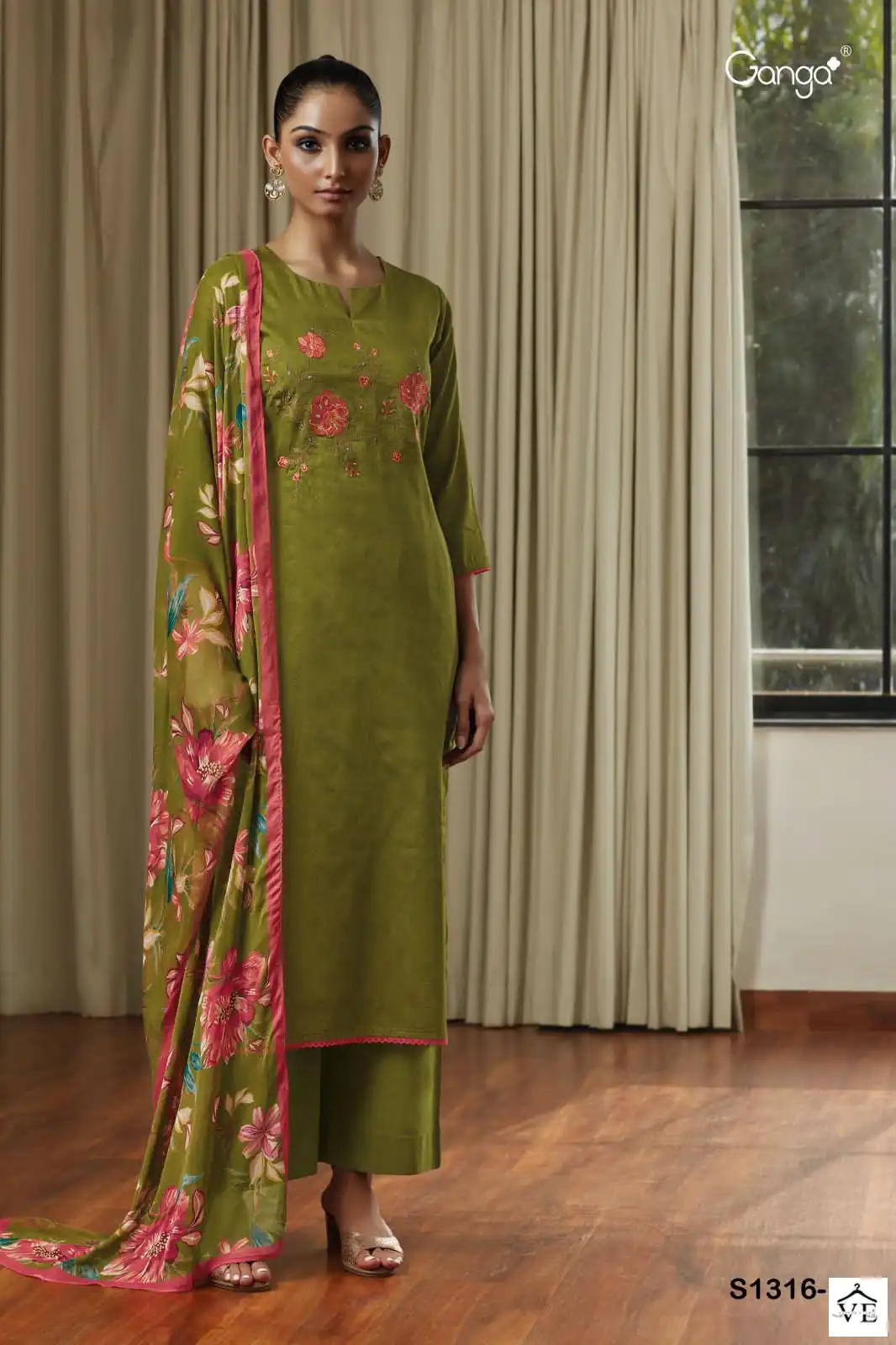 Ganga Inna 1316 Premium Cotton Satin Wholesale Designer Salwar Suit Catalog — Wholesale Salwar Suits, Ganga wholesale from Surat - Gallery Image 4