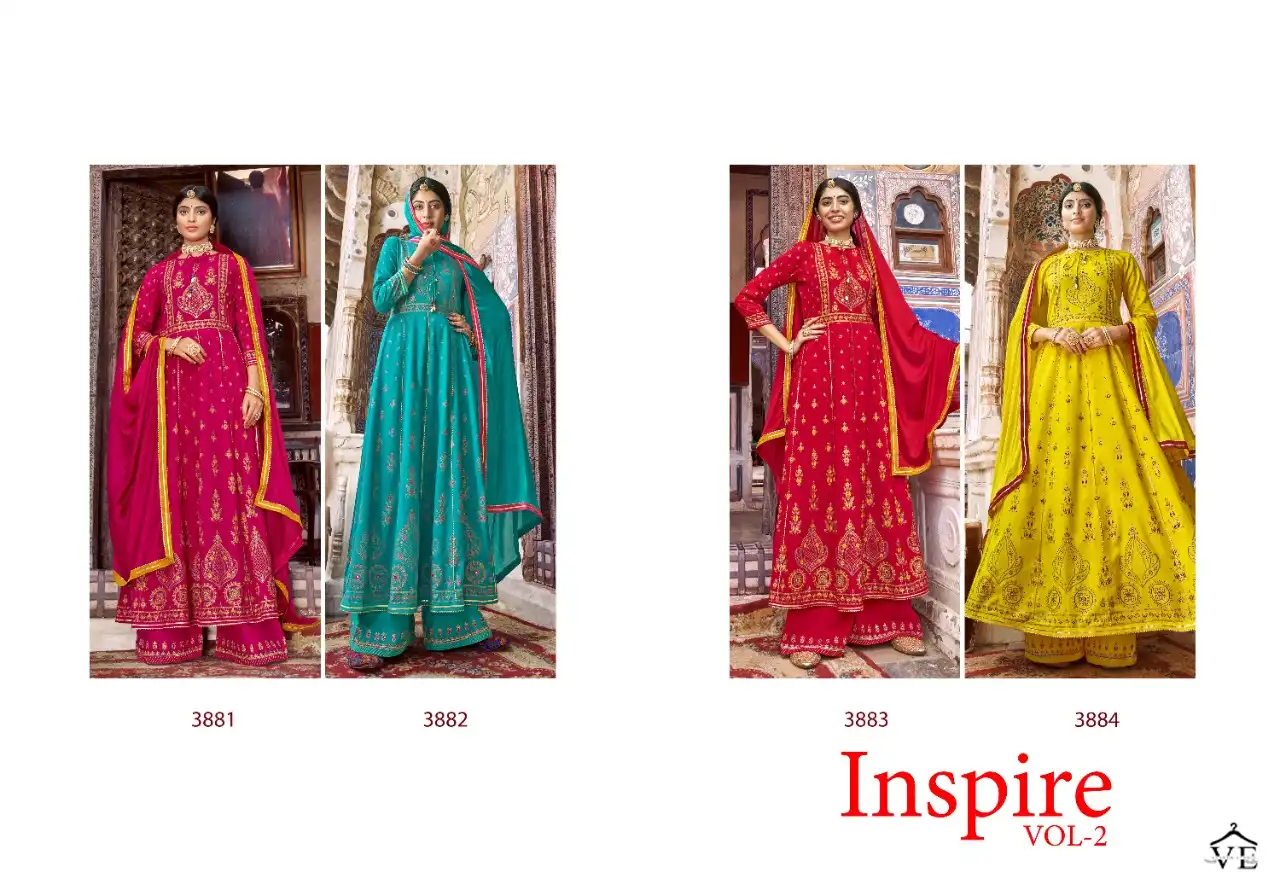 Vardan Ethnic Inspire Vol 2 Heavy Rayon Print Wholesale Readymade Salwar Suit Catalog — Wholesale Salwar Suits, MPA wholesale from Surat — view 6