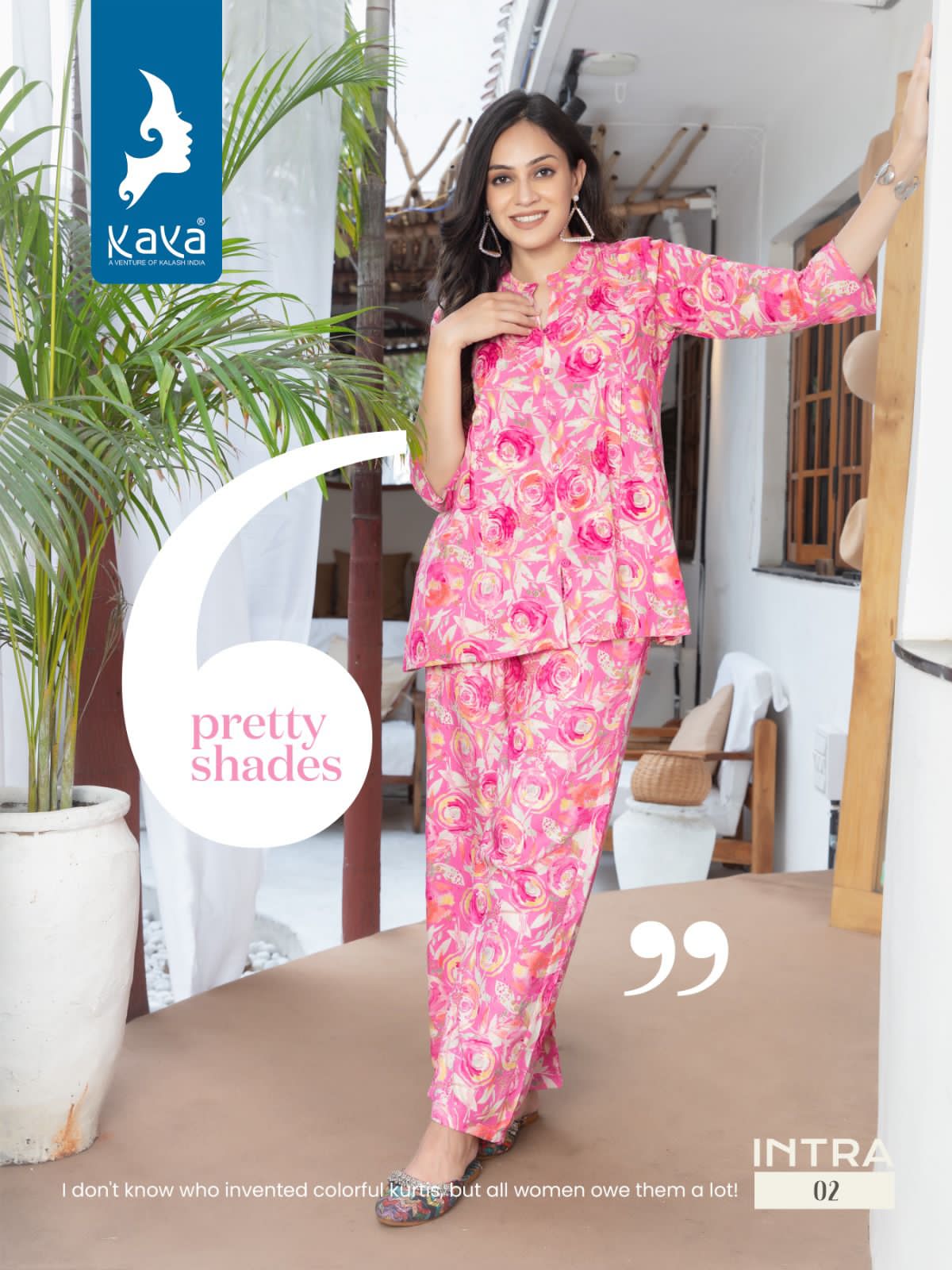 Kaya Intra Rayon Prints Wholesale Kurti With Pant Catalog — Wholesale Kurtis, MPA wholesale from Surat - Gallery Image 3