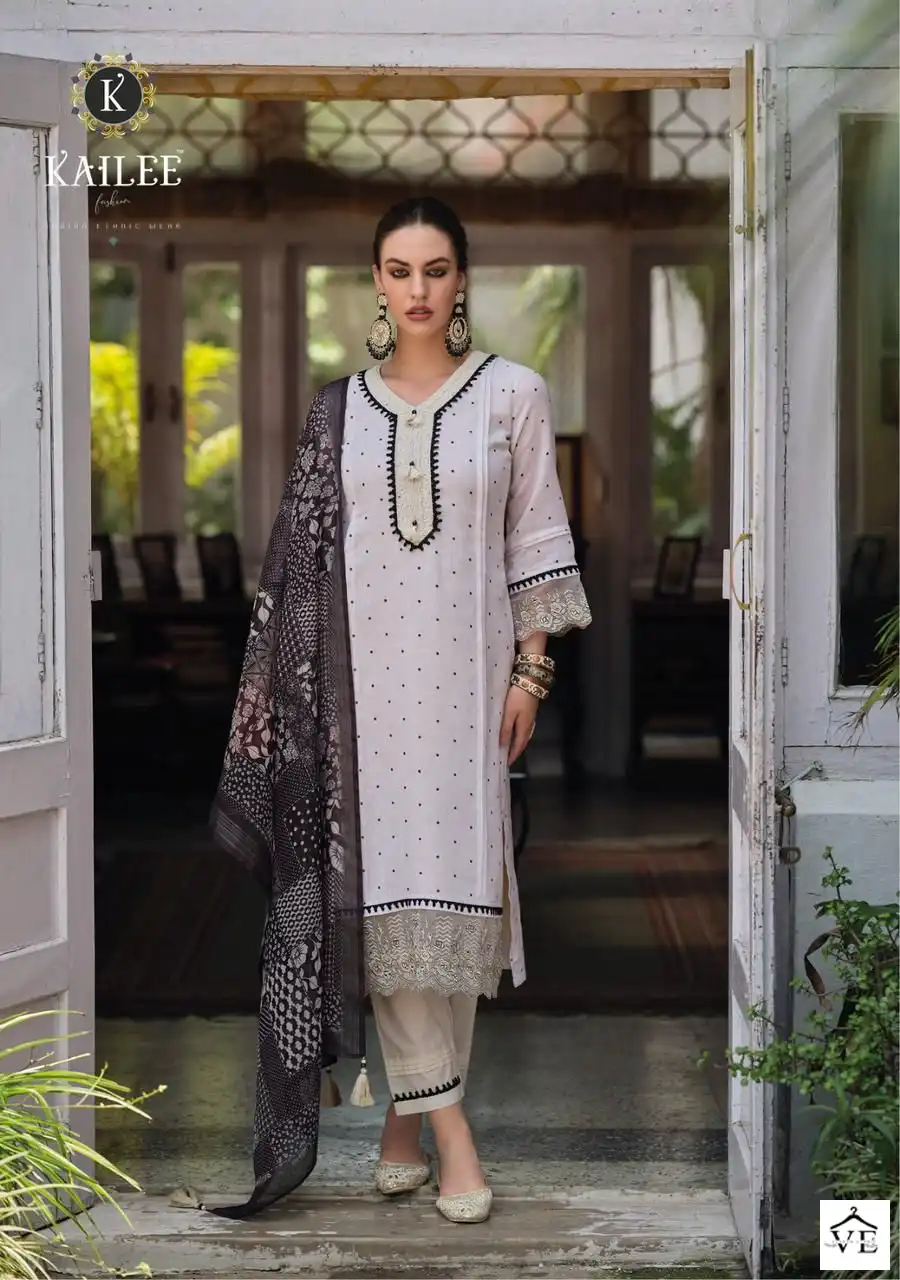 Kailee Fashion Izhaar Pure Linen Wholesale Readymade Suits Catalog — Wholesale Salwar Suits, MPA wholesale from Surat - Gallery Image 7