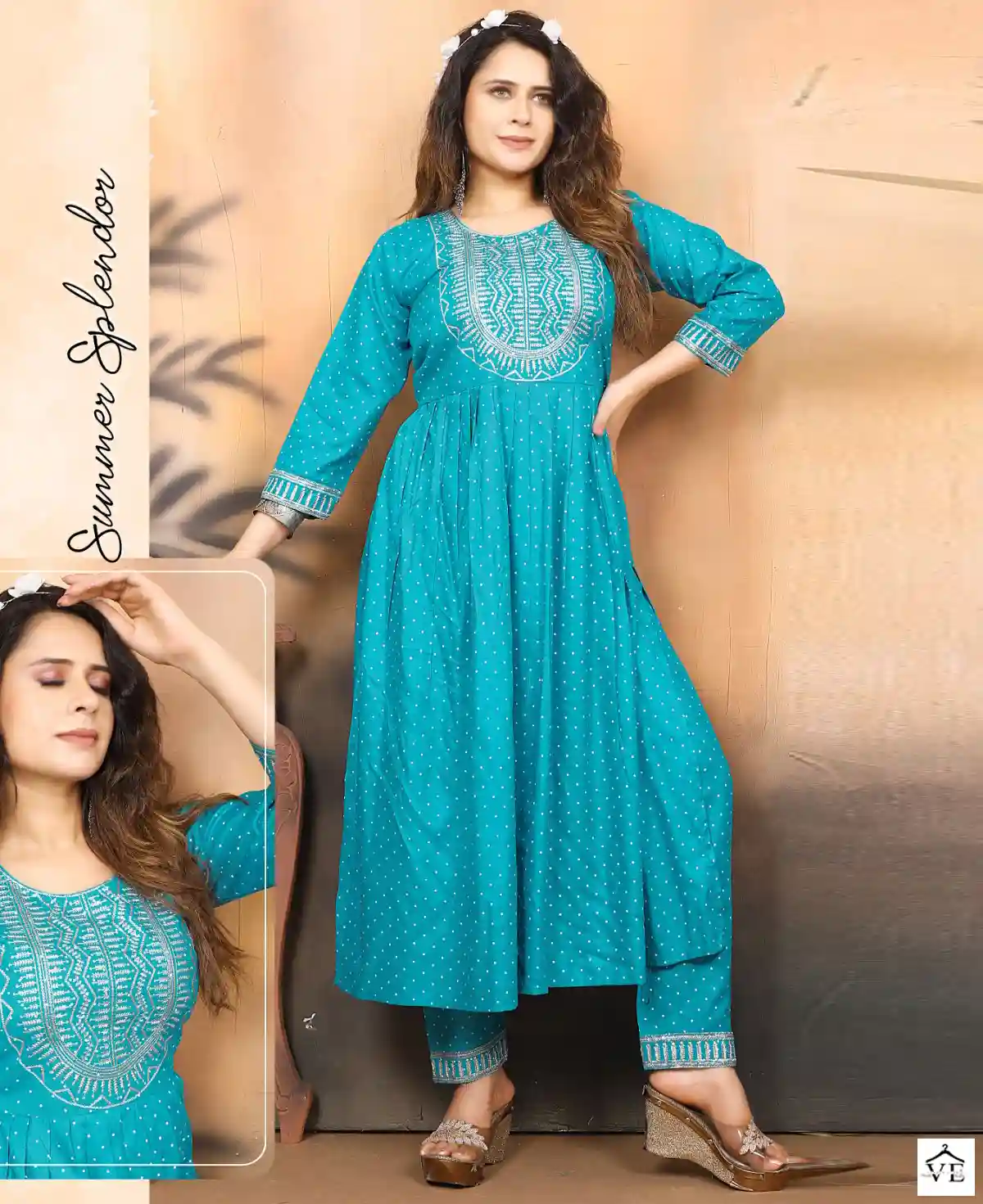 Vardan Ethnic Janwi Rayon Slub Wholesale Kurti Bottom Catalog — Wholesale Kurtis, MPA wholesale from Surat — view 1