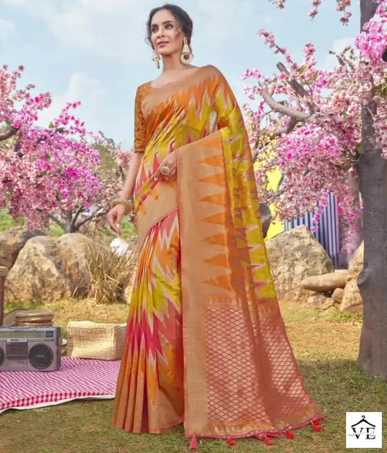 Joh Rivaaj Jashika Vol-550 Banarasi Silk Wholesale Saree Catalog — Wholesale Sarees, MPA wholesale from Surat — view 1