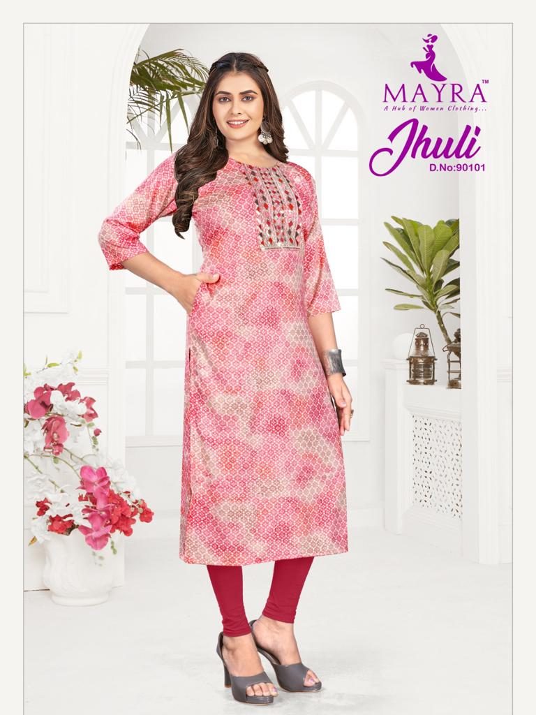 Mayra Jhuli Rayon Wholesale Kurtis Catalog — Wholesale Kurtis, MPA wholesale from Surat — view 2