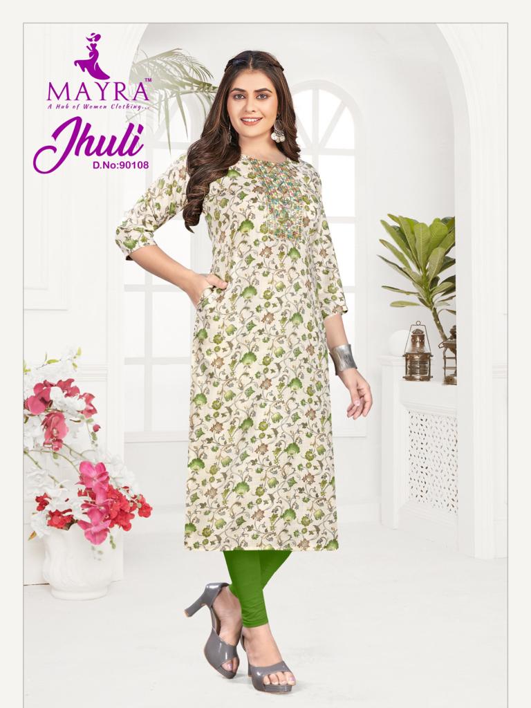 Mayra Jhuli Rayon Wholesale Kurtis Catalog — Wholesale Kurtis, MPA wholesale from Surat — view 7