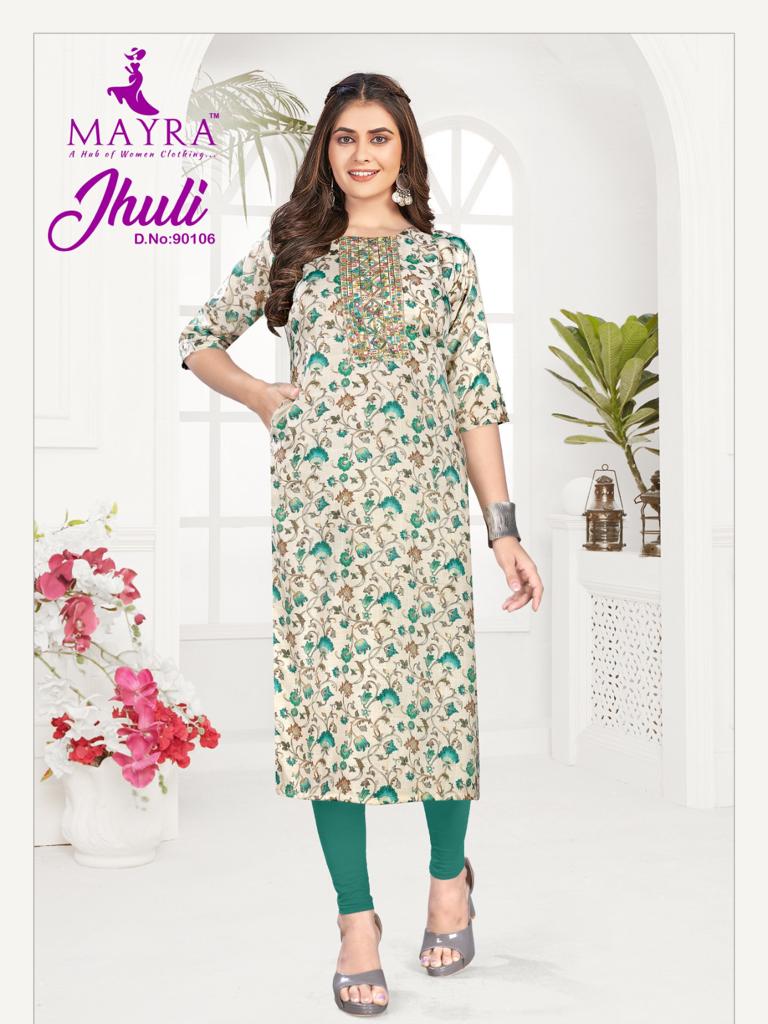 Mayra Jhuli Rayon Wholesale Kurtis Catalog — Wholesale Kurtis, MPA wholesale from Surat — view 8