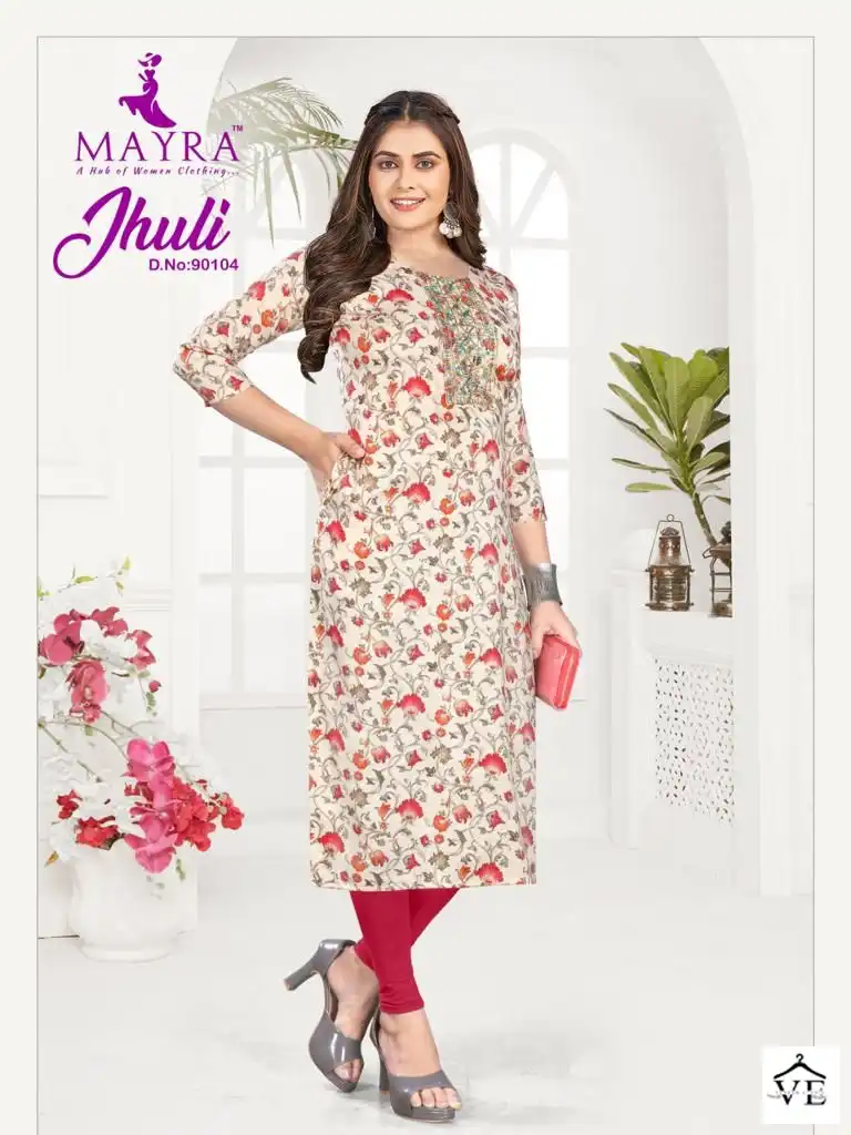 Mayra Jhuli Vol 2 Capsul Print Wholesale Kurtis Catalog — Wholesale Kurtis, MPA wholesale from Surat - Gallery Image 7