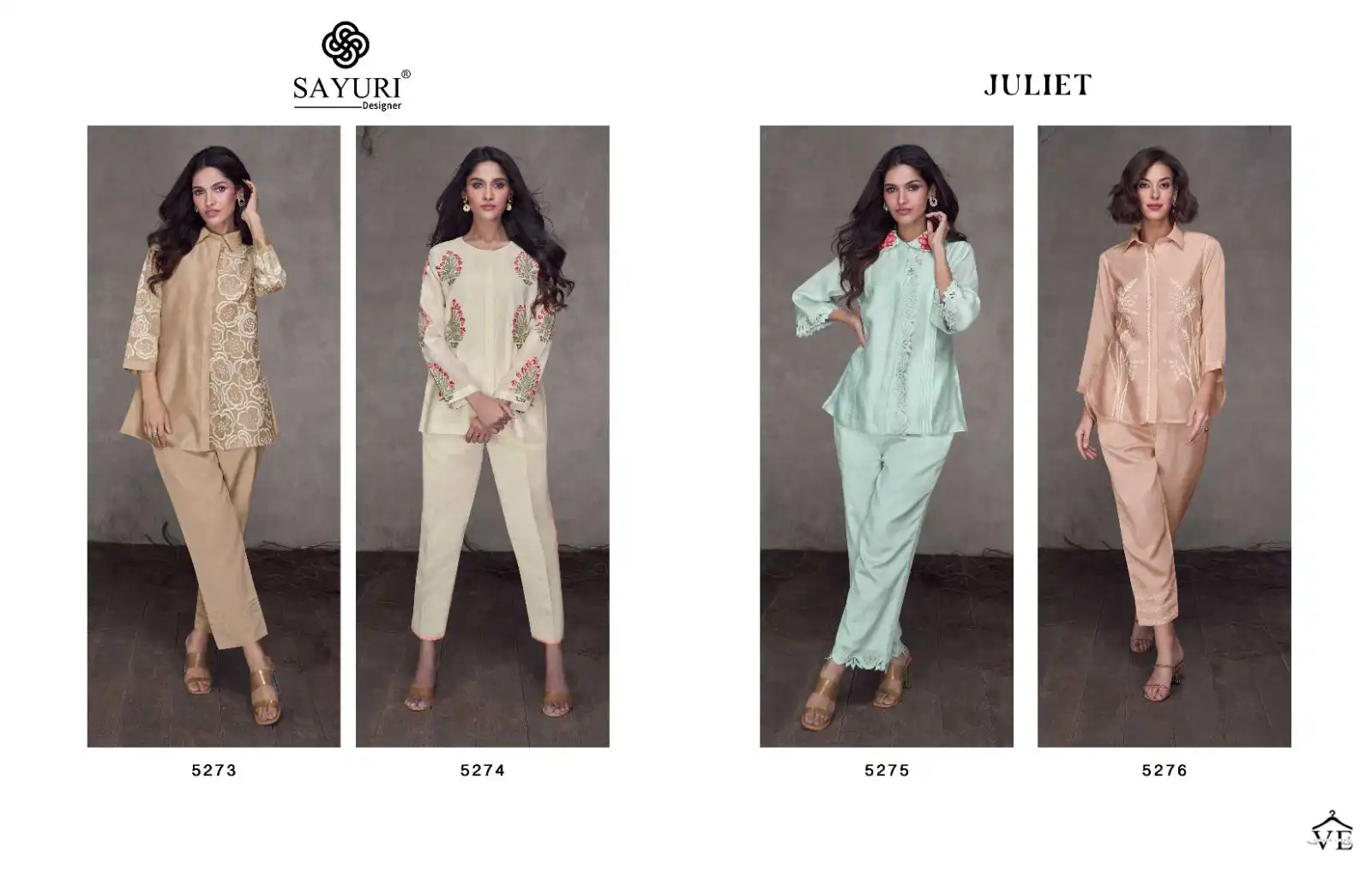 Sayuri Designer Juliet Pure Silk Wholesale Co-Ord Set Catalog — Wholesale Kurtis, Sayuri Designer wholesale from Surat — view 5