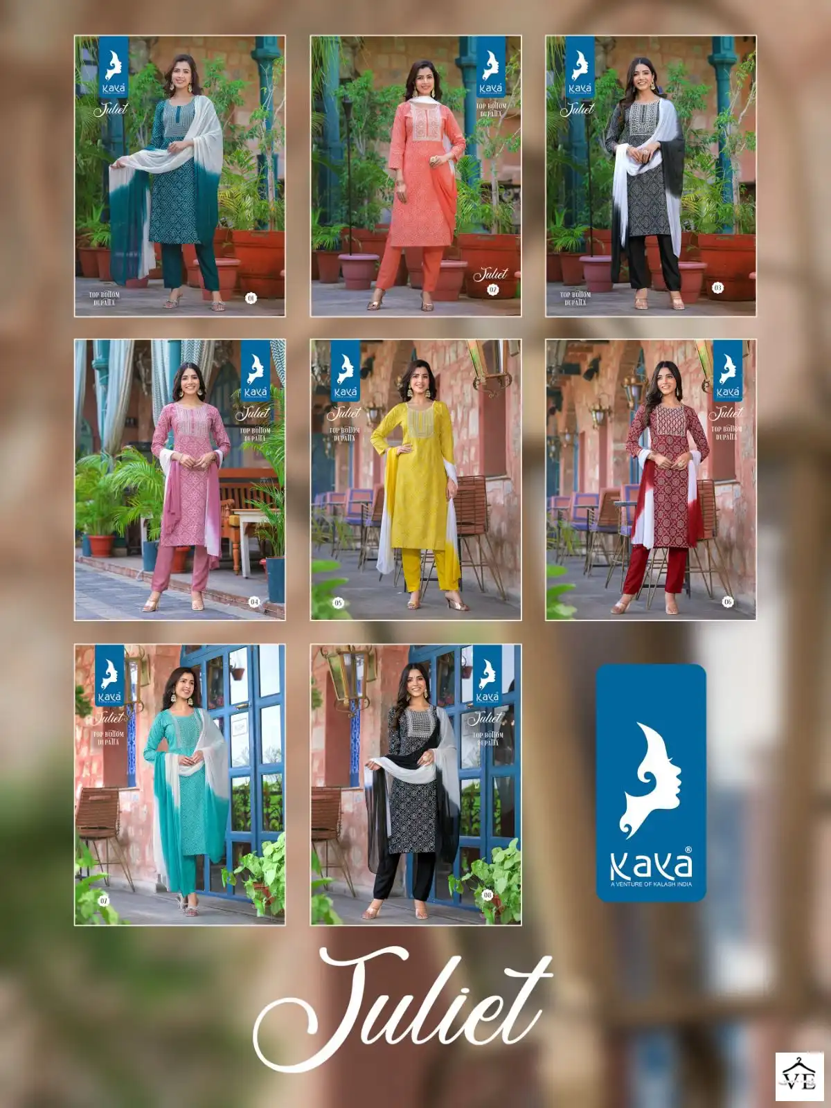 Kaya Juliet Rayon Print Wholesale Readymade Salwar Suit Catalog — Wholesale Salwar Suits, MPA wholesale from Surat — view 9