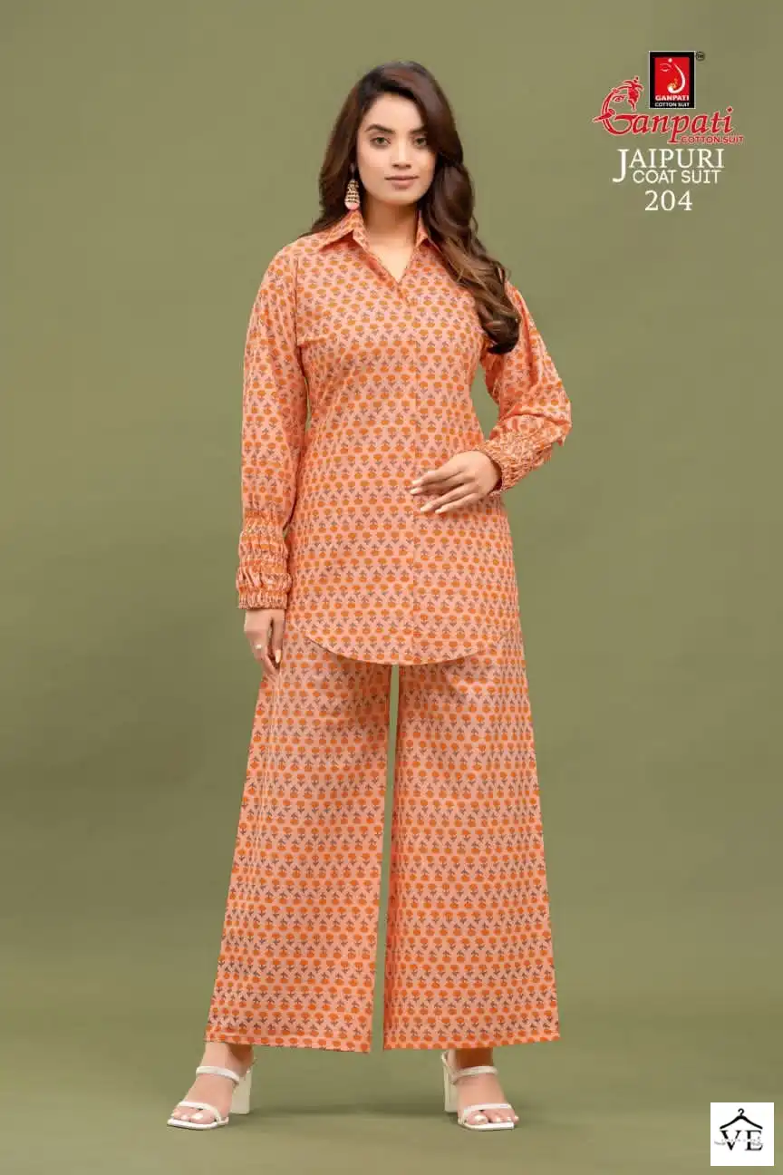 Ganpati Jaipuri Vol 2 Jaipuri Cotton Wholesale Co-Ord Set Catalog — Wholesale Kurtis, Ganpati wholesale from Surat — view 3