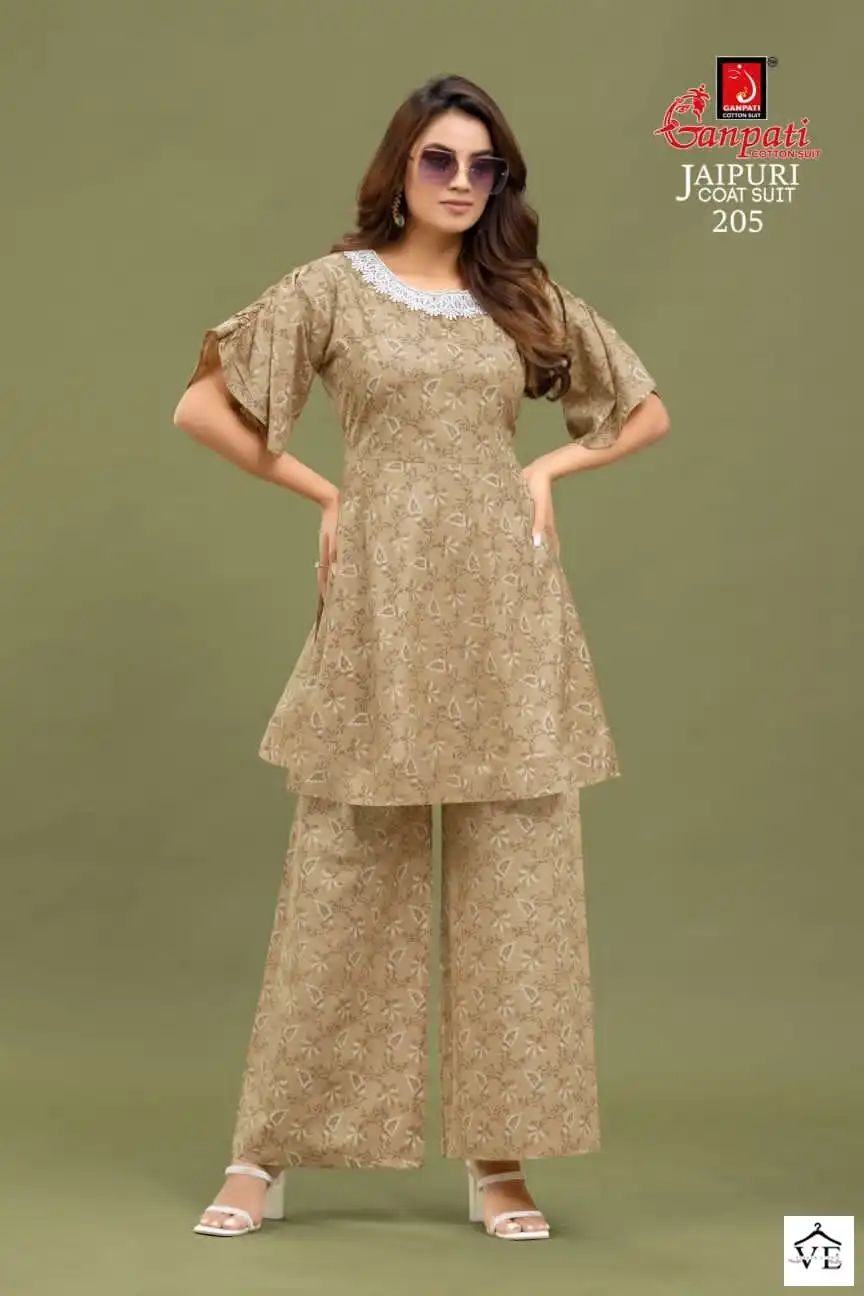 Ganpati Jaipuri Vol 2 Jaipuri Cotton Wholesale Co-Ord Set Catalog — Wholesale Kurtis, Ganpati wholesale from Surat — view 9