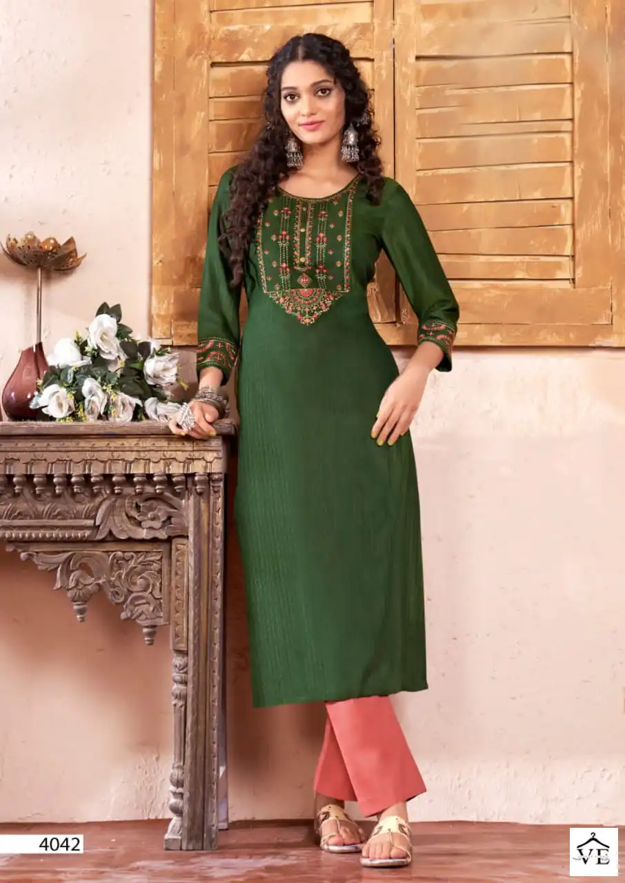 Vardan Ethnic Jashn Cotton Lining Wholesale Long Kurtis Catalog — Wholesale Kurtis, MPA wholesale from Surat - Gallery Image 2