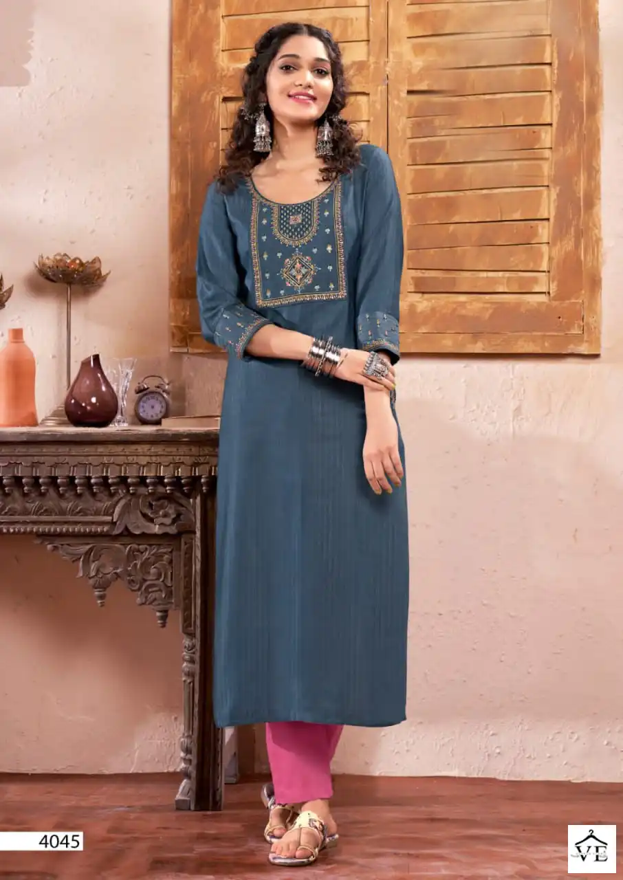 Vardan Ethnic Jashn Cotton Lining Wholesale Long Kurtis Catalog — Wholesale Kurtis, MPA wholesale from Surat - Gallery Image 4