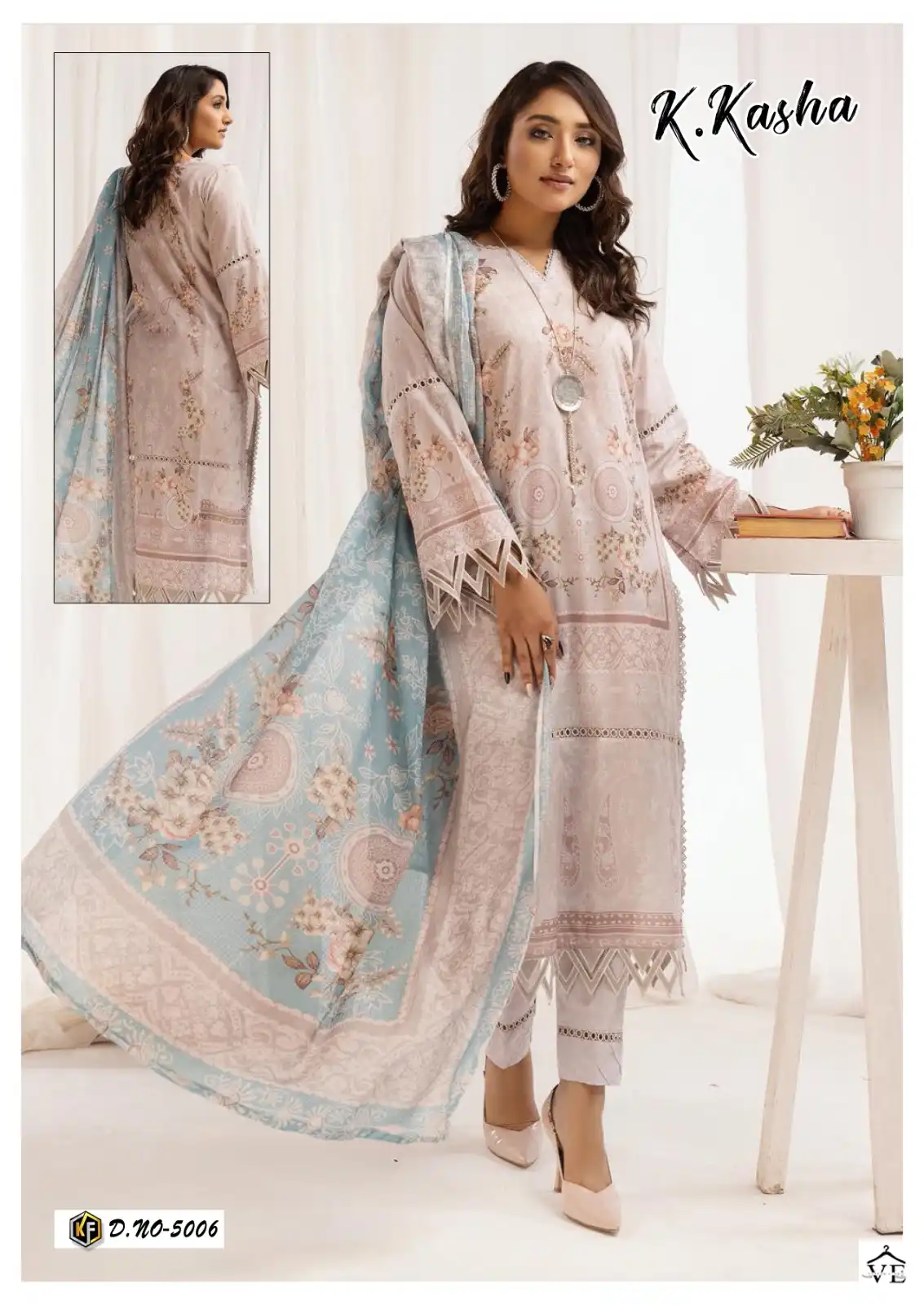 Keval Fab K Kasha Vol 5 Heavy Cotton Wholesale Pakistani Suit Catalog — Wholesale Salwar Suits, Keval Fab wholesale from Surat - Gallery Image 3