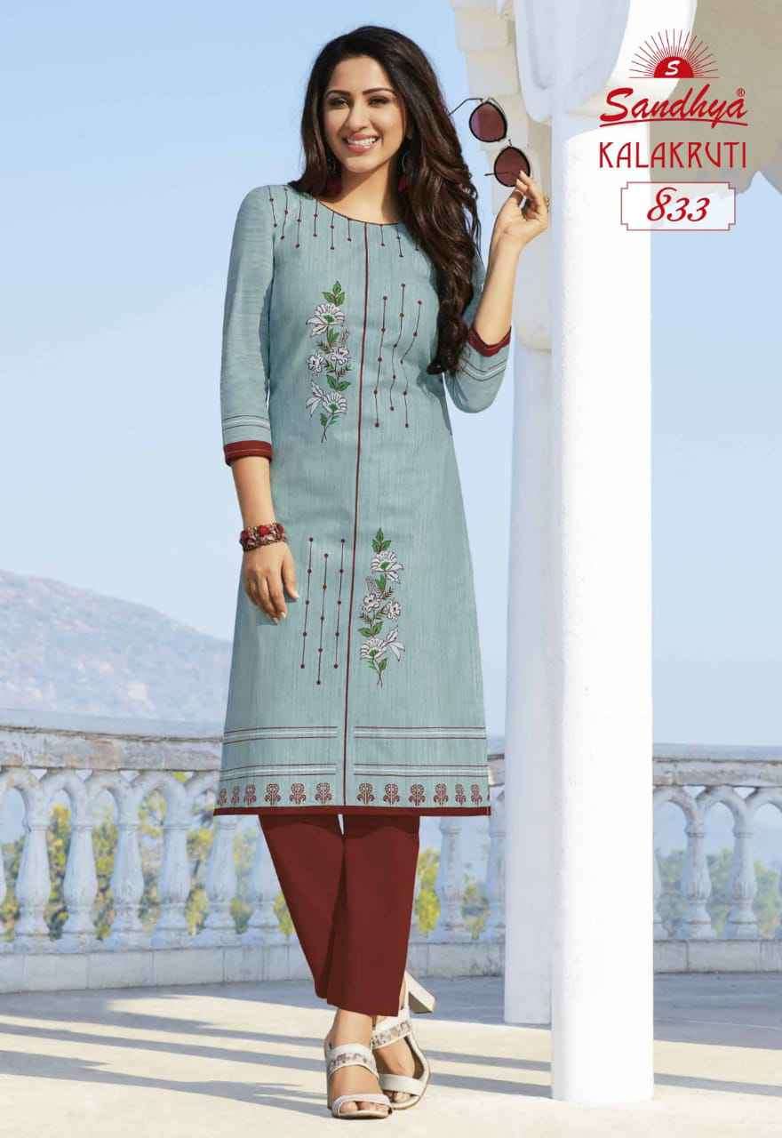 Vardan Ethnic Kalakruti Vol 23 Cotton Wholesale Fancy Kurts Catalog — Wholesale Kurtis, MPA wholesale from Surat - Gallery Image 11