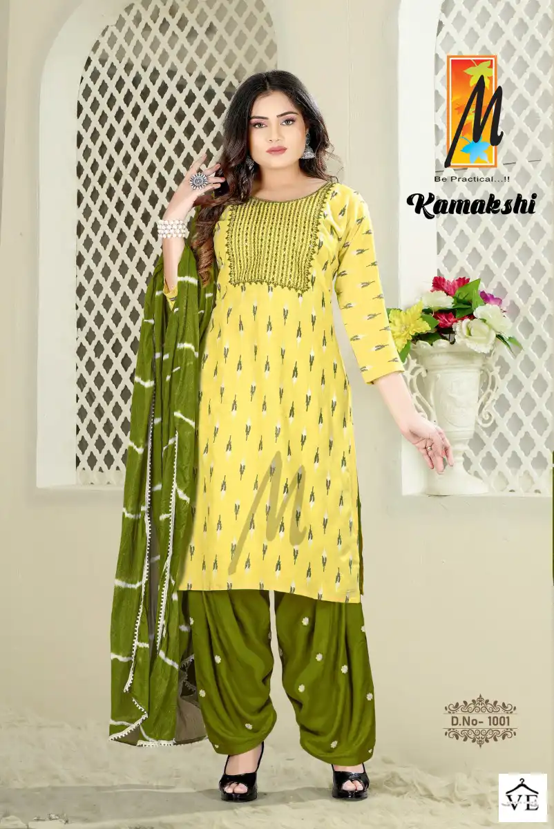 Master Kamakshi Heavy Printed Rayon Wholesale Readymade Salwar Suit Catalog — Wholesale Salwar Suits, MPA wholesale from Surat - Gallery Image 2